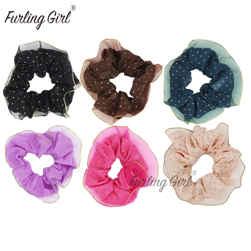 Furling Girl 1 Piece Pretty Chiffon Hair Scrunchies Dotted Elastic Hair Bands with Lace Trim Bright Colors Hair Accessories
Furling Girl 1 Piece Pretty Chiffon Hair Scrunchies Dotted Elastic Hair Bands with Lace Trim Bright Colors Hair Accessories