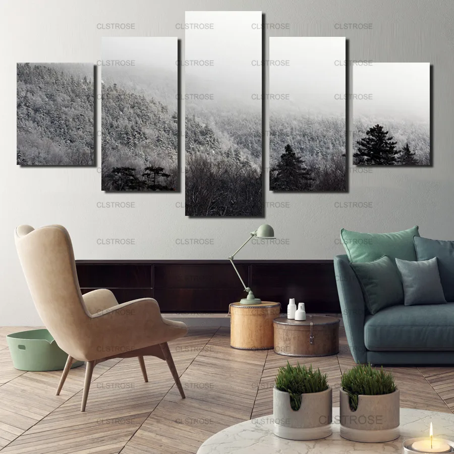 Gray Woods and Snow Scene Poster 5Pcs Home Bedroom Living Room Wall Art Irregular Decoration Canvas Painting Hd Print Frameless
Gray Woods and Snow Scene Poster 5Pcs Home Bedroom Living Room Wall Art Irregular Decoration Canvas Painting Hd Print Frameless
