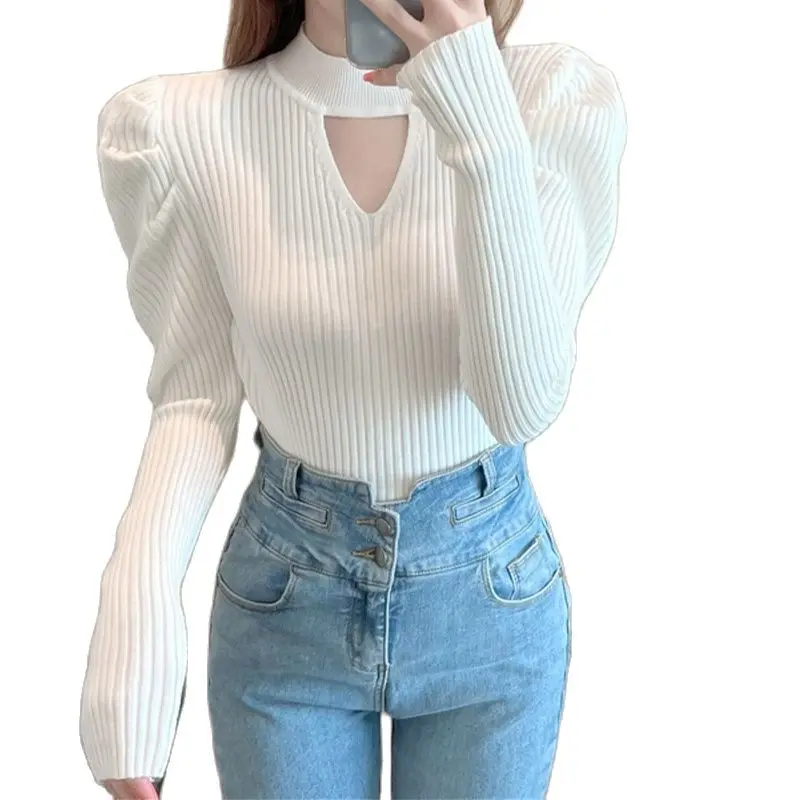 Casual all-match knit sweater 2021 autumn and winter design sense hollow puff sleeve sweater fashion women's clothing
Casual all-match knit sweater 2021 autumn and winter design sense hollow puff sleeve sweater fashion women's clothing