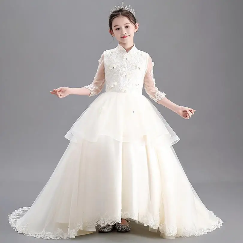 Luxury Children Girl Dress Birthday Party Piano Catwalk Lace Evening Gown Kids Pageant Sleeveless Dress For Girls Vestidos L130
Luxury Children Girl Dress Birthday Party Piano Catwalk Lace Evening Gown Kids Pageant Sleeveless Dress For Girls Vestidos L130