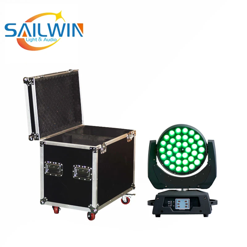 Sailwin сценический светильник 36x18 Вт 6in1 RGBAW УФ светодиодный зум мыть Moving головной DJ