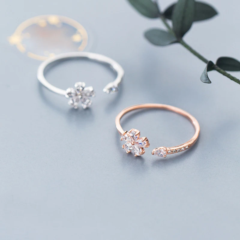 Real 925 Sterling Silver Cute Daisy Open Rings Zircon Flower Adjustable Ring for Women Girls Fine Jewelry
Real 925 Sterling Silver Cute Daisy Open Rings Zircon Flower Adjustable Ring for Women Girls Fine Jewelry