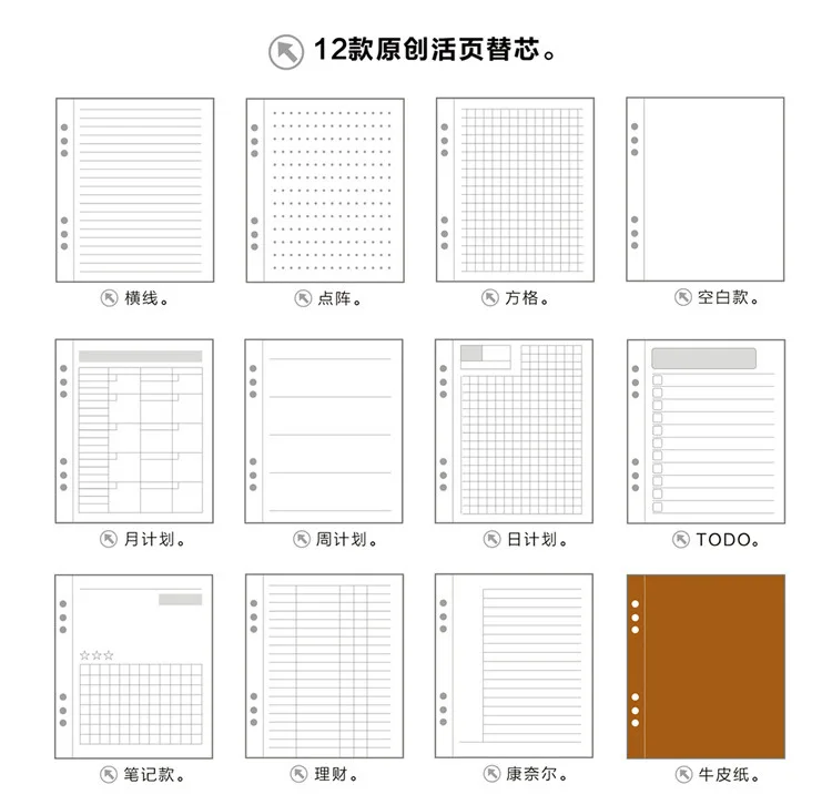 A5/A6/A7 6hole Loose-leaf Notebook Refill Paper Handbook Inner Pages Notepad Inner Core Kawaii Stationery Office School Supplies
A5/A6/A7 6hole Loose-leaf Notebook Refill Paper Handbook Inner Pages Notepad Inner Core Kawaii Stationery Office School Supplies