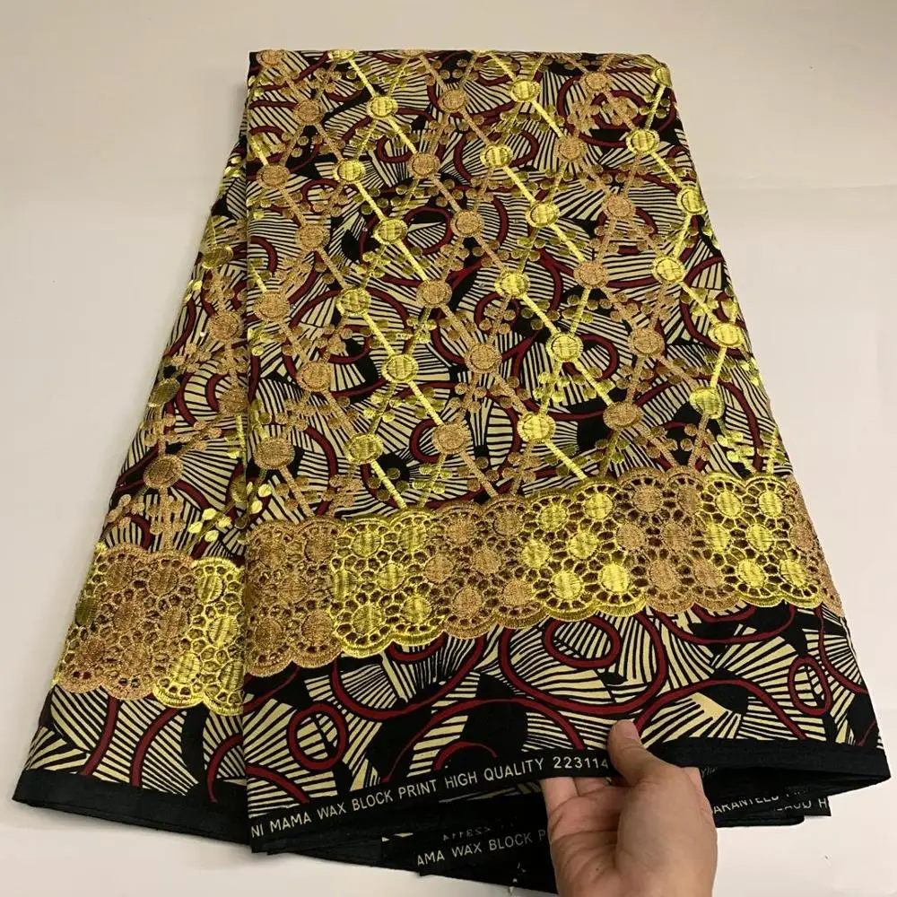 5yards African Embroidery Wax Lace Fabric High Quality Wax Prints Fabric With Guipure Cord Lace 100%Cotton Ankara Fabric
5yards African Embroidery Wax Lace Fabric High Quality Wax Prints Fabric With Guipure Cord Lace 100%Cotton Ankara Fabric