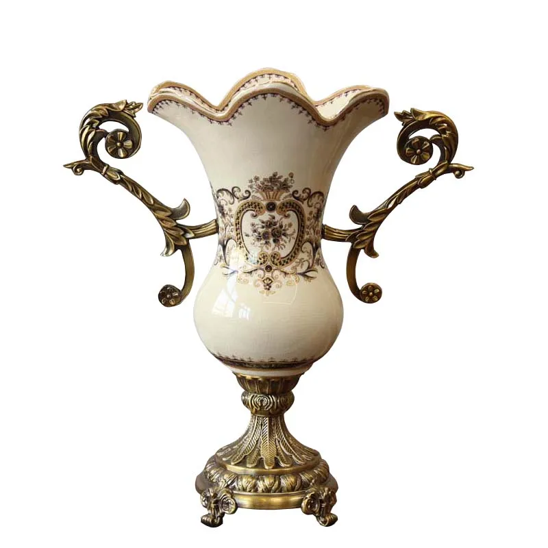 zq European-Style Retro American Creative Decoration Craft Decoration Alloy Ceramic Large Vase
zq European-Style Retro American Creative Decoration Craft Decoration Alloy Ceramic Large Vase