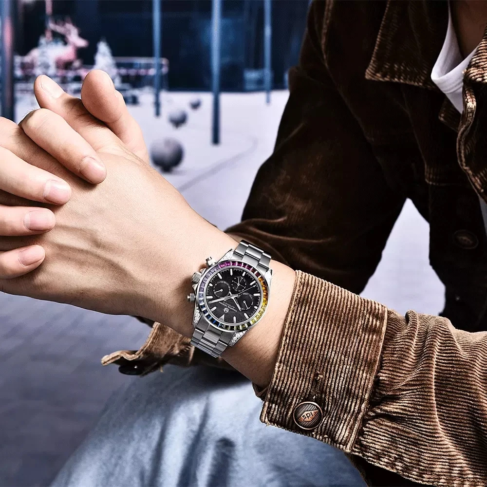 PAGRNE DESIGN Top Brand Men Mchanical Watch Waterproof 100M Luxury Sapphire Glass Stainless Steel Watch Men's Relogio Masculino 
PAGRNE DESIGN Top Brand Men Mchanical Watch Waterproof 100M Luxury Sapphire Glass Stainless Steel Watch Men's Relogio Masculino