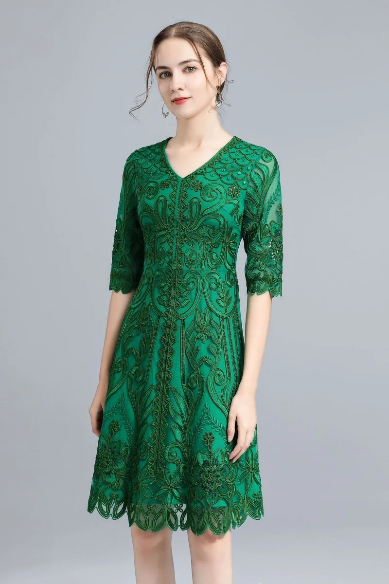 Dress Vestidos 4XL De Festa 2021 Spring Summer Party Cocktail Women V-Neck Allover Appliques Embroidery Slim Fit & Flare Dress
Dress Vestidos 4XL De Festa 2021 Spring Summer Party Cocktail Women V-Neck Allover Appliques Embroidery Slim Fit & Flare Dress