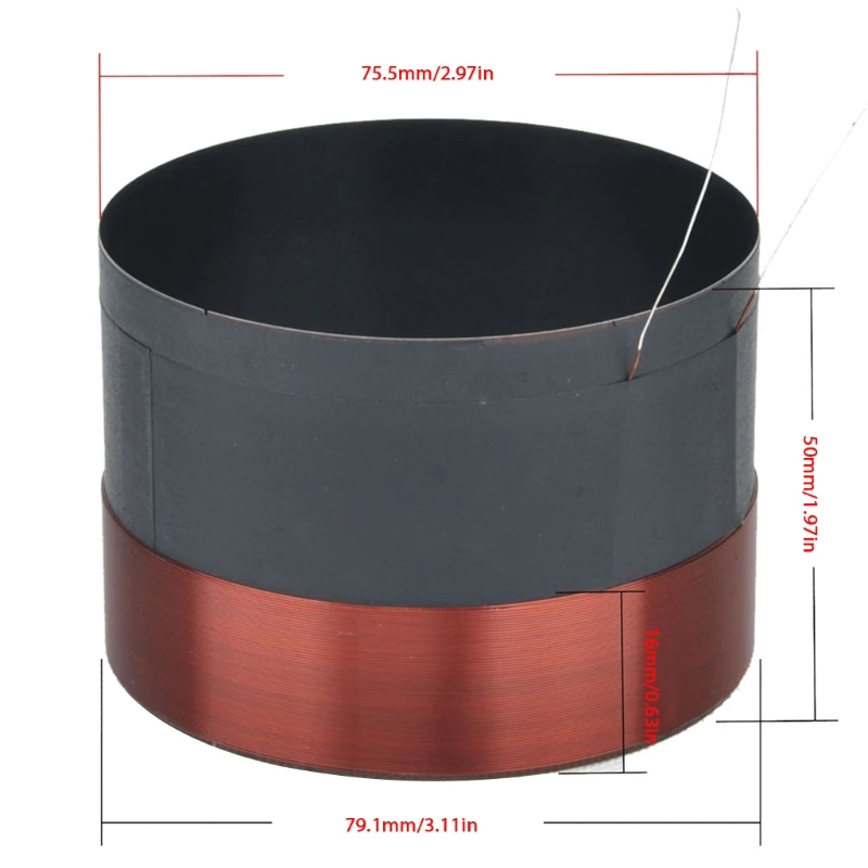 2Pcs 75.5mm Audio Bass Speaker Voice Coil Woofer Sound Drive Black Aluminium Speaker Accessory For Stages Speaker Repai
2Pcs 75.5mm Audio Bass Speaker Voice Coil Woofer Sound Drive Black Aluminium Speaker Accessory For Stages Speaker Repai