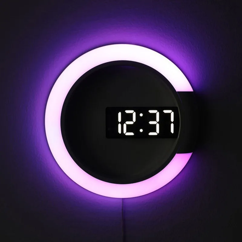 3D LED Digital Wall Clock Alarm Mirror Hollow Watch Table Clock 7 Colors Temperature Nightlight For Home Living Room Decorations
3D LED Digital Wall Clock Alarm Mirror Hollow Watch Table Clock 7 Colors Temperature Nightlight For Home Living Room Decorations