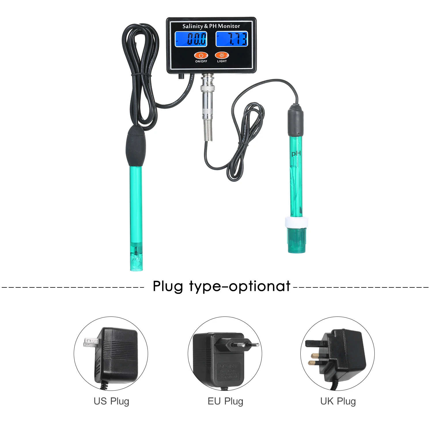 2-in-1 PH/Salinity Water Quality Monitor pH & Salinity Monitor Meter Sea Water Salinity Monitor PH Water Quality Tester Dual
2-in-1 PH/Salinity Water Quality Monitor pH & Salinity Monitor Meter Sea Water Salinity Monitor PH Water Quality Tester Dual
