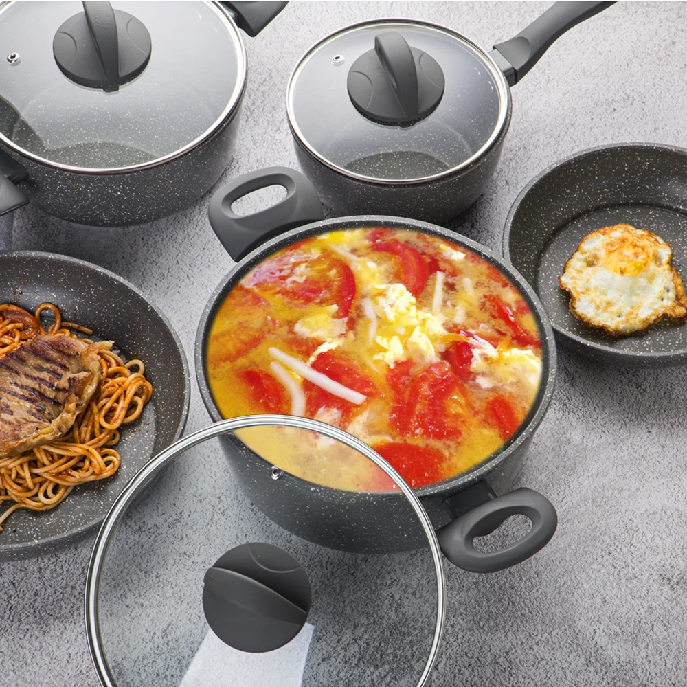 Super Value 8 Pieces Nonstick Cookware Set Pots and Frying Pan Set with Glass Lids Oven Safe Dishwasher Safe Soft Touch Handles
Super Value 8 Pieces Nonstick Cookware Set Pots and Frying Pan Set with Glass Lids Oven Safe Dishwasher Safe Soft Touch Handles