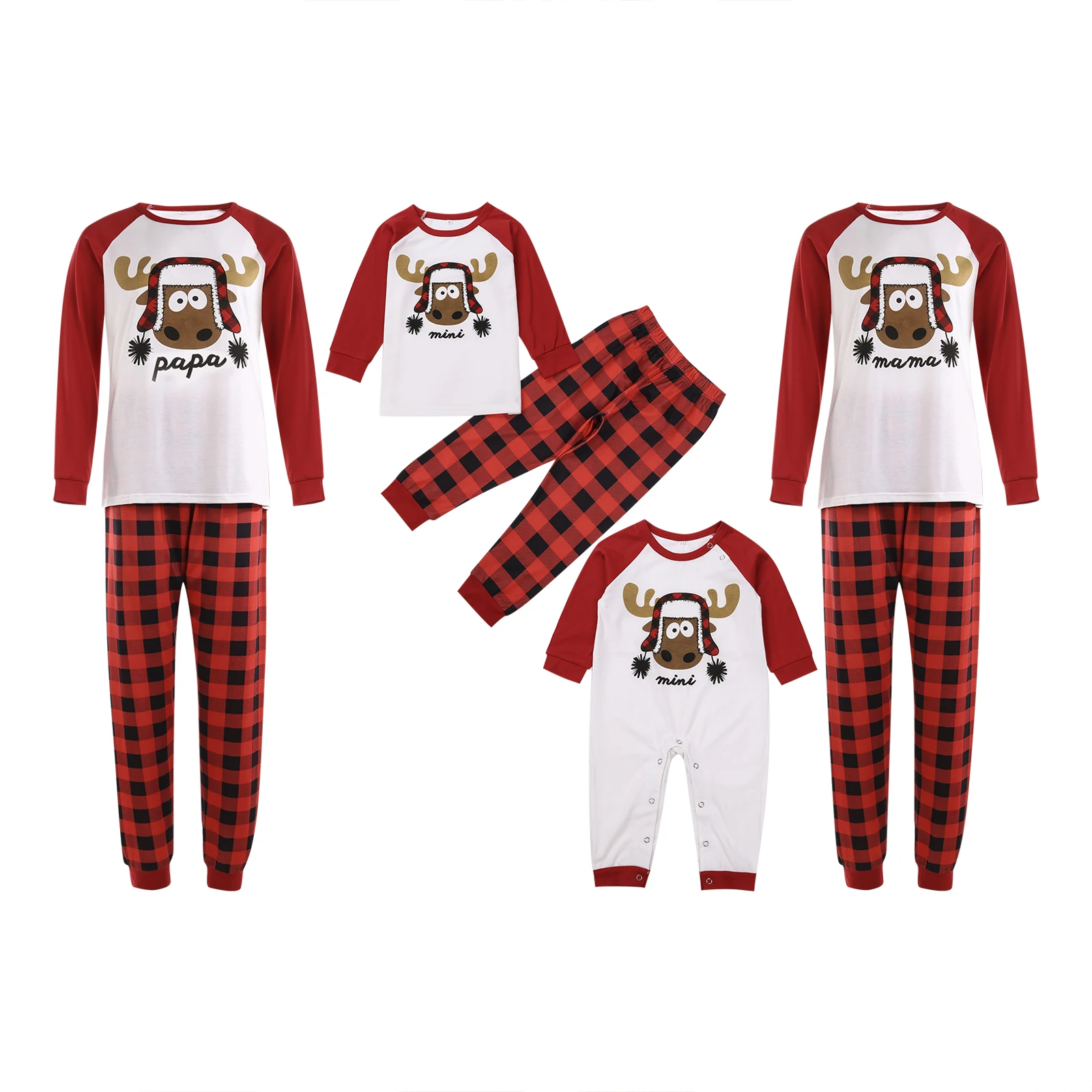 Fashion Family Parent-child Pajamas Christmas Deer Print Top and Elastic Plaid Trousers Two Piece Set
Fashion Family Parent-child Pajamas Christmas Deer Print Top and Elastic Plaid Trousers Two Piece Set