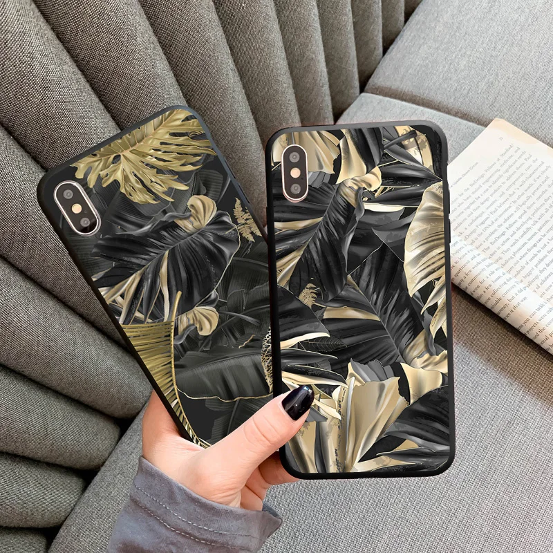 Phone Case For iPhone 6s 7 8 Plus SE 2020 X XR XS MAX 11 12 Pro Max Soft Silicone Shell Plantain Banana Leaf Plants Black Fundas
Phone Case For iPhone 6s 7 8 Plus SE 2020 X XR XS MAX 11 12 Pro Max Soft Silicone Shell Plantain Banana Leaf Plants Black Fundas