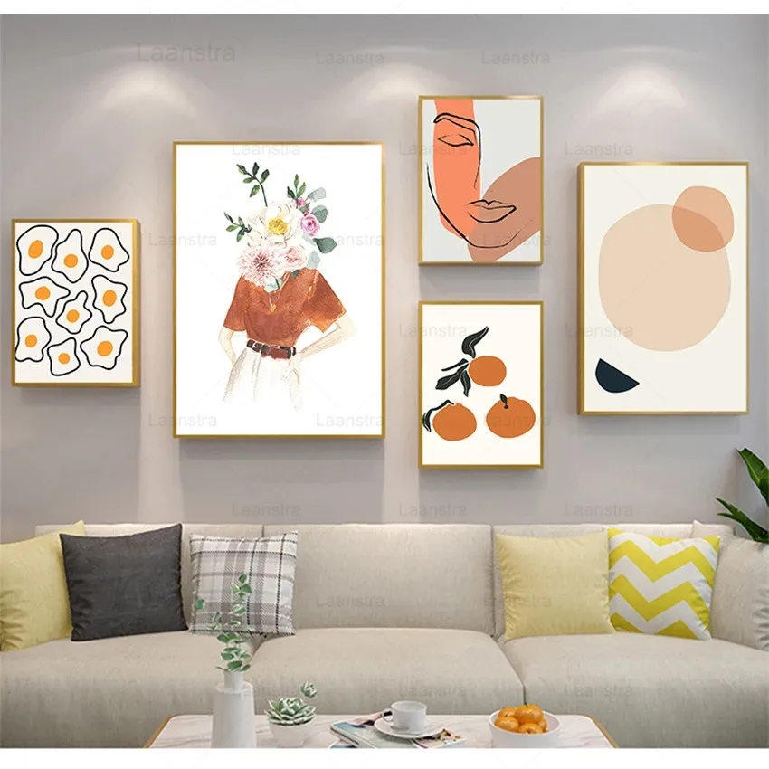 Posters AndPrints Wall Picture for Living Room Decor Flower Girl Face Line Abstract Illustration Wall Art Canvas Painting Nordic
Posters AndPrints Wall Picture for Living Room Decor Flower Girl Face Line Abstract Illustration Wall Art Canvas Painting Nordic