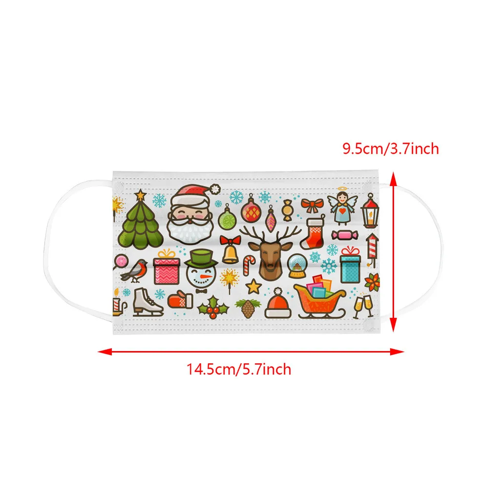 Children Christmas Cute Santa Snowman Snowflake Animal Pattern Printing Three-Layer Disposable Protective Non-woven Mask 50PCS
Children Christmas Cute Santa Snowman Snowflake Animal Pattern Printing Three-Layer Disposable Protective Non-woven Mask 50PCS