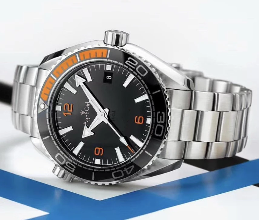 Luxury New Men Automatic Mechanical Orange Black Ceramic Bezel Blue Red Stainless Steel James Bond 007 Sapphire Watch AAA+
Luxury New Men Automatic Mechanical Orange Black Ceramic Bezel Blue Red Stainless Steel James Bond 007 Sapphire Watch AAA+