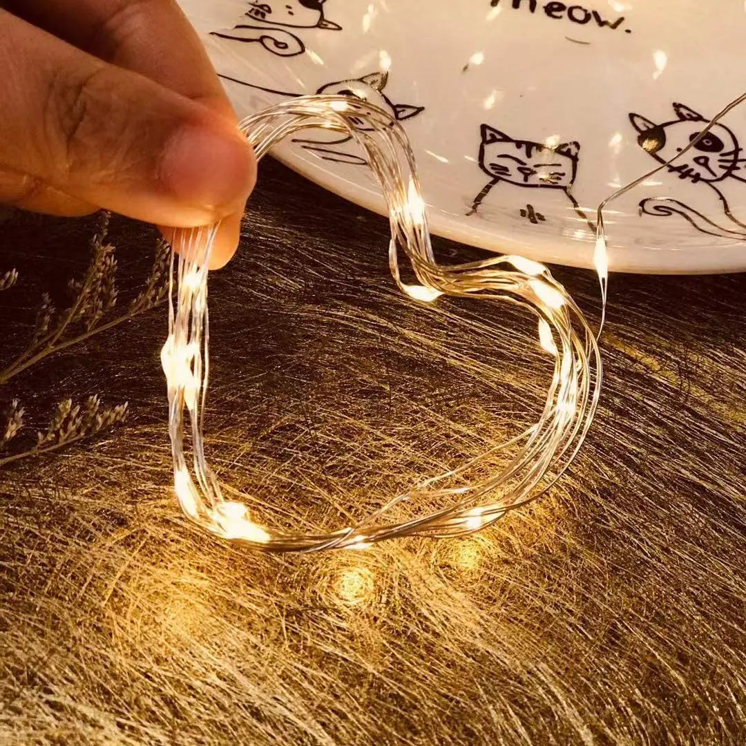 5pcs/lot LED Christmas String Lights CR2032 Battery Operated Silver Wire Decor Fairy Light For Wedding Party Garland Decoration
5pcs/lot LED Christmas String Lights CR2032 Battery Operated Silver Wire Decor Fairy Light For Wedding Party Garland Decoration