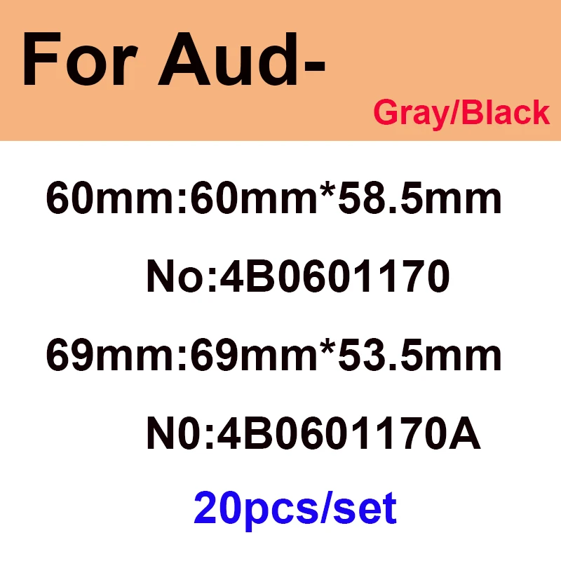 20pcs 60mm 61mm 68mm 69mm 77mm 135mm Wheel Center Hub Cap Car Rim Emblem Badge Cover for A1 A2 A3 A4 A5 A6 A7 A8 Q1 Q3 Q5 Q7
20pcs 60mm 61mm 68mm 69mm 77mm 135mm Wheel Center Hub Cap Car Rim Emblem Badge Cover for A1 A2 A3 A4 A5 A6 A7 A8 Q1 Q3 Q5 Q7