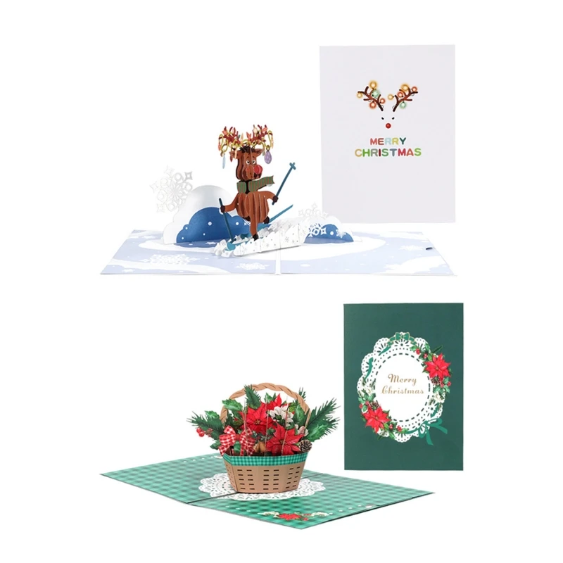517E 3D Pop Up Christmas Greeting Card Xmas Elk Flower Basket Handmade Cards with Envelope for New Year Thanksgiving Day
517E 3D Pop Up Christmas Greeting Card Xmas Elk Flower Basket Handmade Cards with Envelope for New Year Thanksgiving Day