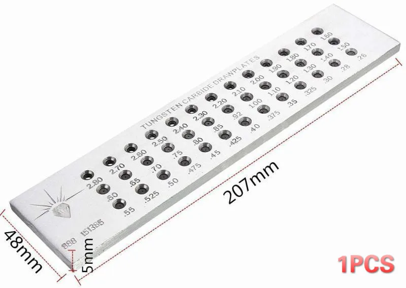 20-30 Holes/Half Tungsten Carbide Wire Drawplate for Jewelry Making Round 0.5-7mm
20-30 Holes/Half Tungsten Carbide Wire Drawplate for Jewelry Making Round 0.5-7mm