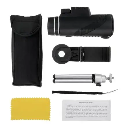 40X60 Zoom HD Lens Mini Night Vision Monocular Telescope with Tripod Phone Clip Handheld Binoculars for Outdoor Hunting Camping
40X60 Zoom HD Lens Mini Night Vision Monocular Telescope with Tripod Phone Clip Handheld Binoculars for Outdoor Hunting Camping