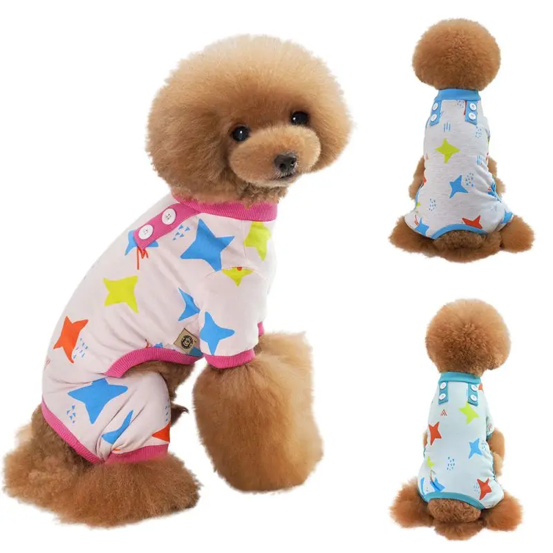 Лидер продаж хлопковая собачка Спортивный костюм с принтом звезды roupa de cachorro