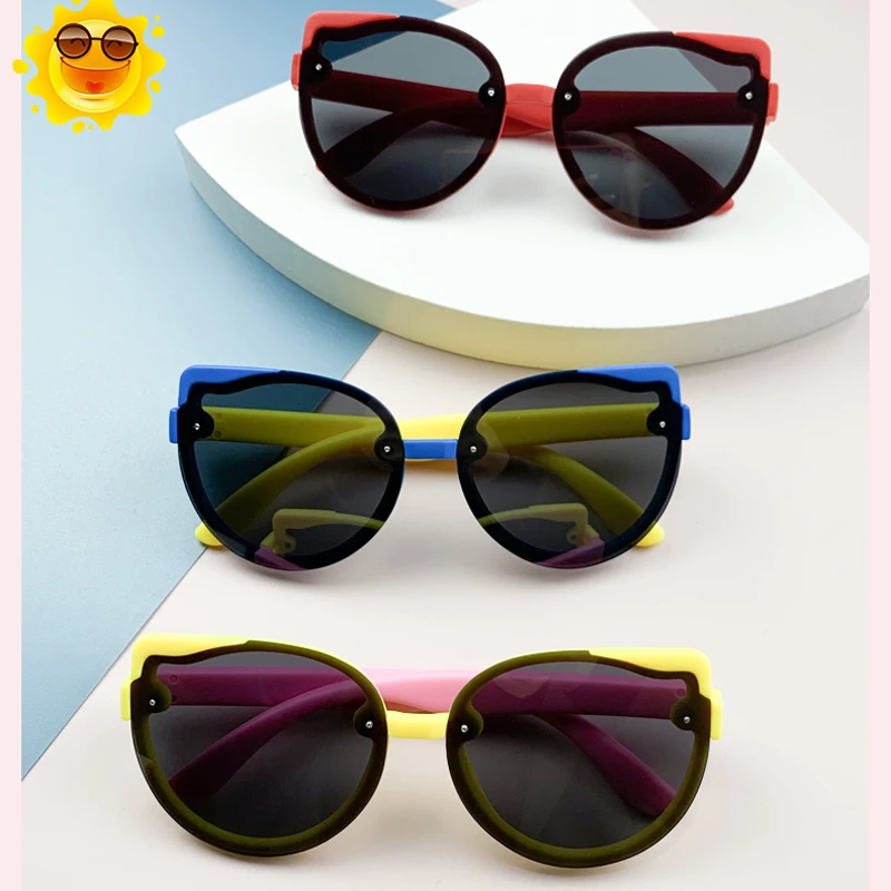 Kids Sunglasses Girls Brand Cat Eye Children Glasses Boys UV400 Eyewear Shades Goggles Silicone Safety Baby Shades Glasses Gafas
Kids Sunglasses Girls Brand Cat Eye Children Glasses Boys UV400 Eyewear Shades Goggles Silicone Safety Baby Shades Glasses Gafas
