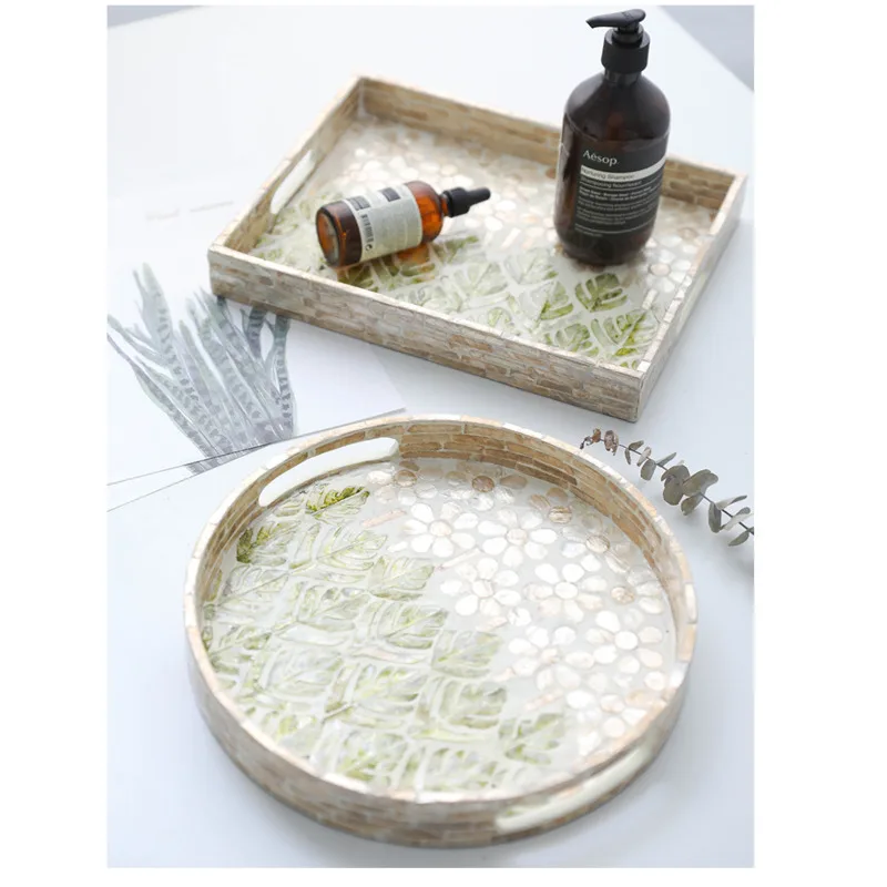 Square Tray Decoration European Art Luxury Wooden Color Shell Skin Care Products Jewelry Storage Tray Coffee Table Bathroom Tray
Square Tray Decoration European Art Luxury Wooden Color Shell Skin Care Products Jewelry Storage Tray Coffee Table Bathroom Tray