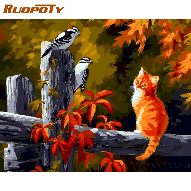 RUOPOTY Bird and Cat DIY Painting By Numbers Kit Animals Acrylic Paint By Numbers For Adult Unique Gift Home Decors Arts
RUOPOTY Bird and Cat DIY Painting By Numbers Kit Animals Acrylic Paint By Numbers For Adult Unique Gift Home Decors Arts