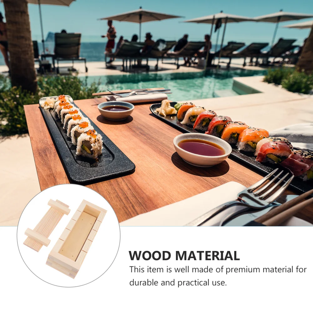 Wooden Rectangular Sushi Press Mold Box Sushi Making Kit DIY Sushi Rice Roller Molds Sushi Kitchen Making Tools (As Shown)
Wooden Rectangular Sushi Press Mold Box Sushi Making Kit DIY Sushi Rice Roller Molds Sushi Kitchen Making Tools (As Shown)