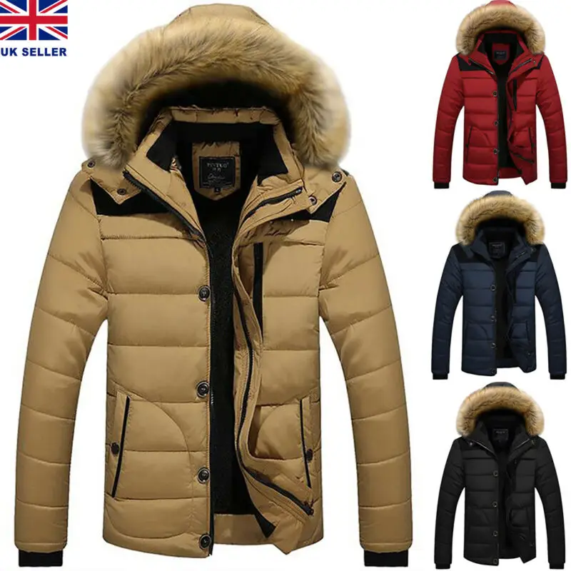 Mens Padded Puffer Quilted Hooded Down Coat Parka Jacket Winter Warm Outwear Top
Mens Padded Puffer Quilted Hooded Down Coat Parka Jacket Winter Warm Outwear Top
