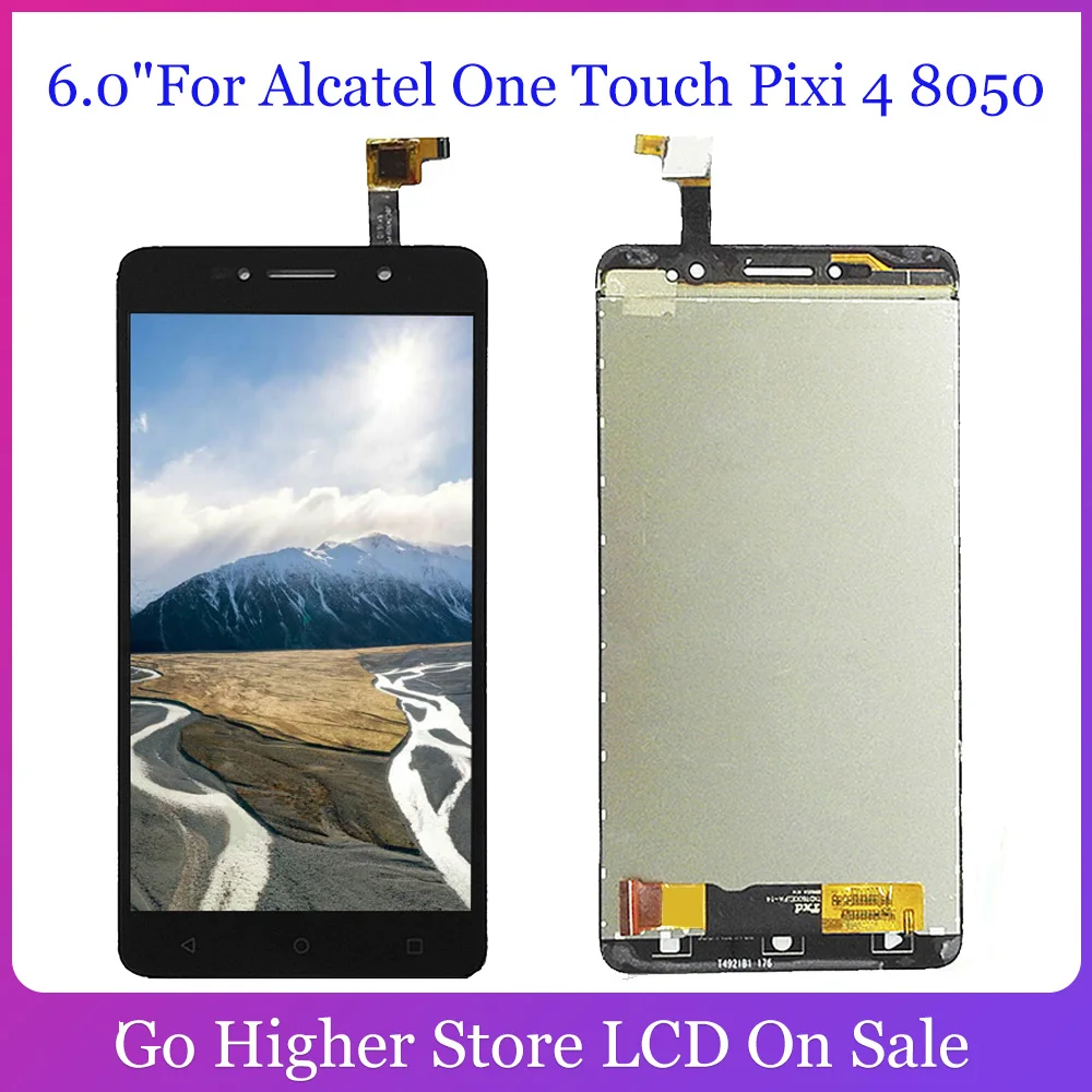 6 0 "ЖК дисплей для чехол с откидной крышкой Alcatel One Touch Pixi 4 8050 OT8050 8050D ЖК Дисплей