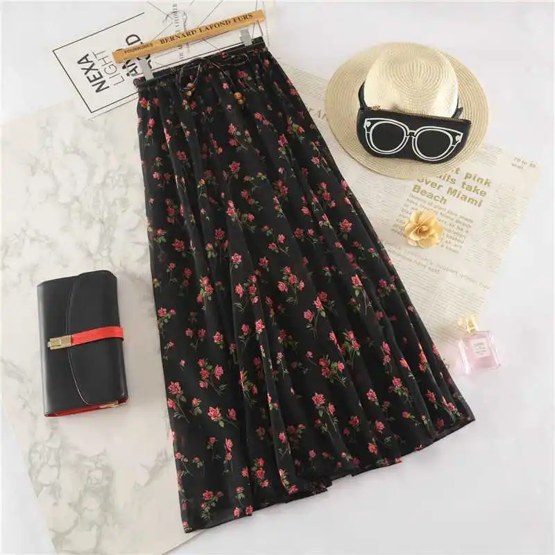 Floral Print Long Maxi Skirt Women Fashion 2021 Summer High Waist Pleated Skirt Female Boho Holiday Chiffon Skirt Sun
Floral Print Long Maxi Skirt Women Fashion 2021 Summer High Waist Pleated Skirt Female Boho Holiday Chiffon Skirt Sun