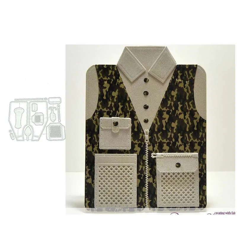 JC Vest Jacket Clothing Metal Cutting Dies Scrapbook Die Cut Make Stencil Craft Paper Mold Mould Model Decoration DIY Template
JC Vest Jacket Clothing Metal Cutting Dies Scrapbook Die Cut Make Stencil Craft Paper Mold Mould Model Decoration DIY Template