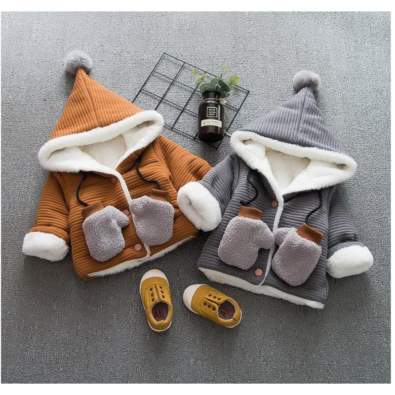 Kids Baby Hooded Jacket Boys Girls Velvet Warm Outwear Coats Autumn Winter Korean Style Single Breasted Outerwear 
Kids Baby Hooded Jacket Boys Girls Velvet Warm Outwear Coats Autumn Winter Korean Style Single Breasted Outerwear
