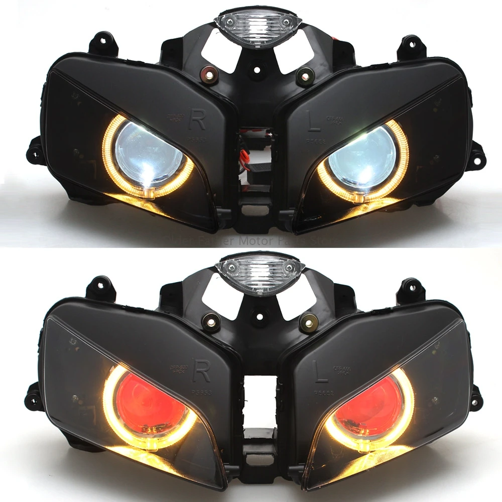 Custom HID Bi-Xenon Projector Headlight Assembly Angel Eye Demon Eye Headlamp For Honda CBR1000RR 2003-2006 Models
Custom HID Bi-Xenon Projector Headlight Assembly Angel Eye Demon Eye Headlamp For Honda CBR1000RR 2003-2006 Models