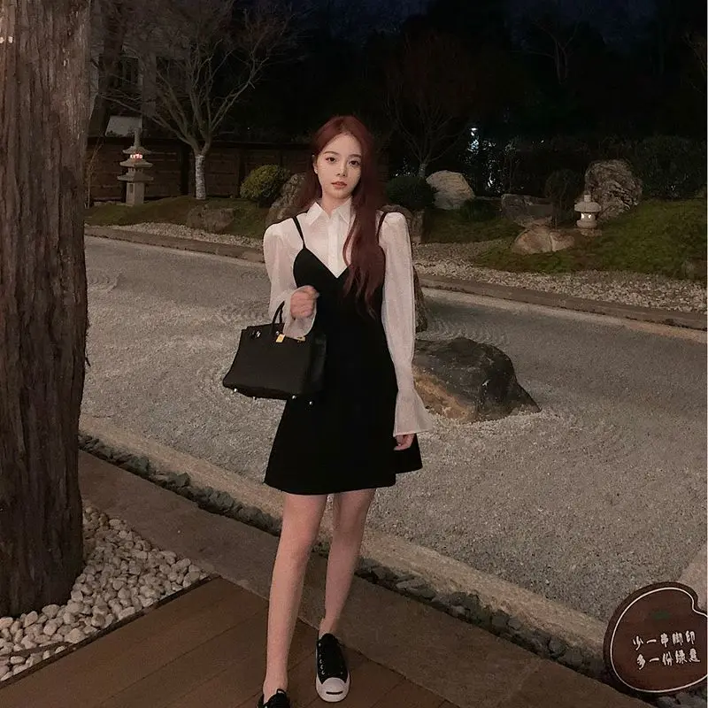 Patchwork Elegant Y2k Dress Women Long Sleeve V-neck Sweet Shirt Dress Evening Party One Piece Dress Korean 2021 Summer Kawaii
Patchwork Elegant Y2k Dress Women Long Sleeve V-neck Sweet Shirt Dress Evening Party One Piece Dress Korean 2021 Summer Kawaii
