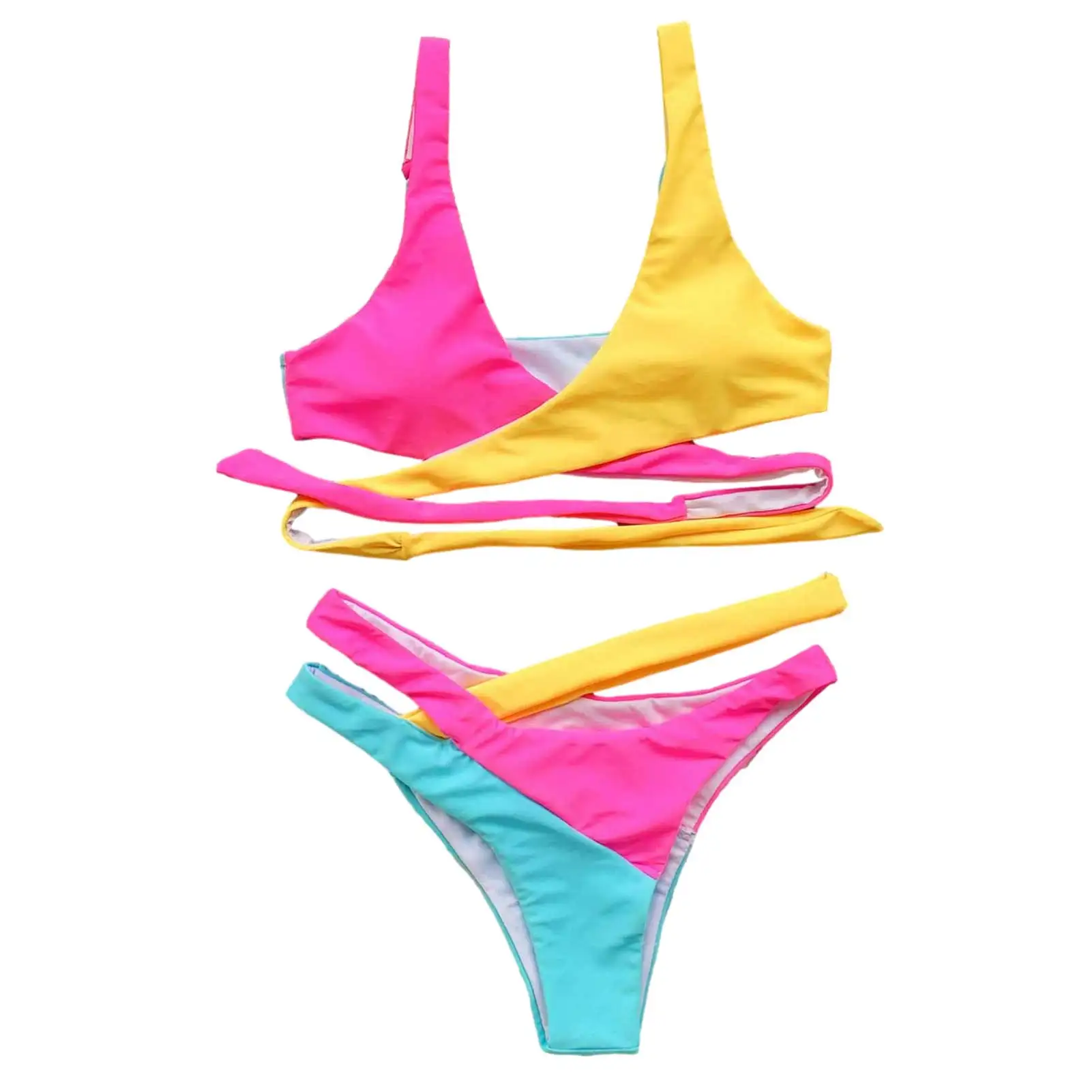 Sexy High Waist Women Cross Bandage Halter Bikini Swimsuit Backless Female Swimwear Push Up Beach Bathing Swim Suit Biquinis
Sexy High Waist Women Cross Bandage Halter Bikini Swimsuit Backless Female Swimwear Push Up Beach Bathing Swim Suit Biquinis