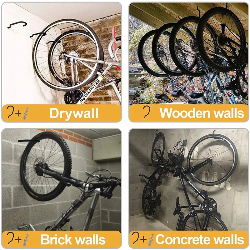 12 Pack Garage Bike Hooks,Heavy Duty Rack Hanger Hooks for Ceilings, Space Saving Utility Organizer for All Bike Types
12 Pack Garage Bike Hooks,Heavy Duty Rack Hanger Hooks for Ceilings, Space Saving Utility Organizer for All Bike Types