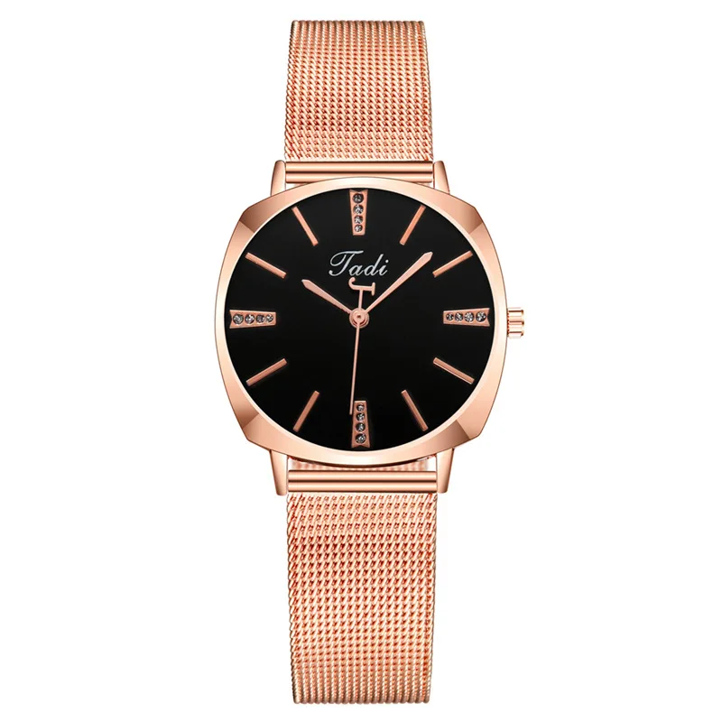 2021 Fashion Simple Rhinestone Nail Scale Alloy Mesh Belt Quartz Watch Atmospheric Square Dial Korean Style Women's Watch
2021 Fashion Simple Rhinestone Nail Scale Alloy Mesh Belt Quartz Watch Atmospheric Square Dial Korean Style Women's Watch