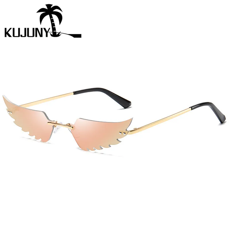 KUJUNY Fashion Frameless Cat Eye Sunglasses For Women Unique Wings Sun Glasses Metal Temples Rimless Eyeglasses Ladies Eyewears
KUJUNY Fashion Frameless Cat Eye Sunglasses For Women Unique Wings Sun Glasses Metal Temples Rimless Eyeglasses Ladies Eyewears