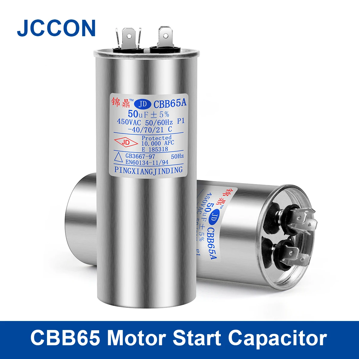 2Pcs CBB65 Motor Start Capacitor Air Conditioner Compressor 450V AC 15UF 20UF 25UF 30UF 35UF 40UF 45UF 50UF 100UF Refrigerator
2Pcs CBB65 Motor Start Capacitor Air Conditioner Compressor 450V AC 15UF 20UF 25UF 30UF 35UF 40UF 45UF 50UF 100UF Refrigerator