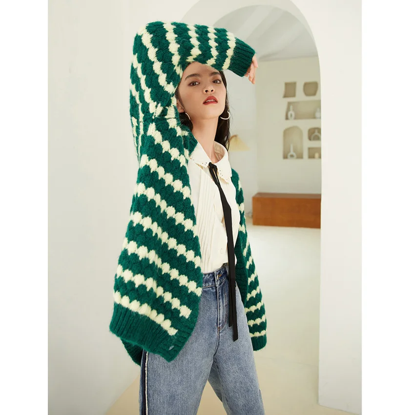 Зимний Кардиган, укороченный топ, женский свитер, оверсайз, джемпер, ленивый стиль, винтажный Полосатый Узор, зимняя вязаная одежда
Зимний Кардиган, укороченный топ, женский свитер, оверсайз, джемпер, ленивый стиль, винтажный Полосатый Узор, зимняя вязаная одежда