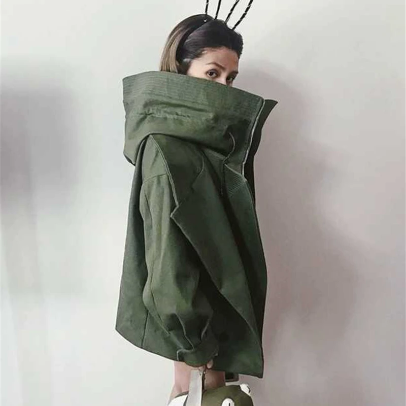 Spring Short Couple Models Hooded Jacket Women Long Sleeve Zipper Parka Coats Autumn Black Casual Loose Plus Size Clothes Female
Spring Short Couple Models Hooded Jacket Women Long Sleeve Zipper Parka Coats Autumn Black Casual Loose Plus Size Clothes Female