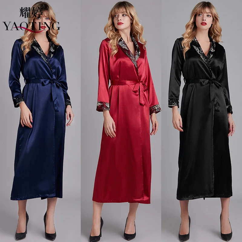 2020 Fashion Long night dress women summer dress Autumn winter Ladies nightwear High Quality sleepwear Satin Silk sexy
2020 Fashion Long night dress women summer dress Autumn winter Ladies nightwear High Quality sleepwear Satin Silk sexy