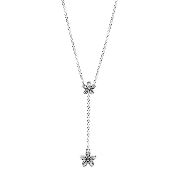 Classic 925 Sterling Silver Original Y-Shape Necklaces Daisy Flower Long Pendant Chain Necklaces for Women Party Wedding Jewelry
Classic 925 Sterling Silver Original Y-Shape Necklaces Daisy Flower Long Pendant Chain Necklaces for Women Party Wedding Jewelry