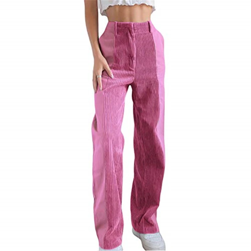 Женские прямые брюки с высокой эластичной талией, свободные вельветовые брюки разных цветов, модные уличные брюки для E-Girl, 2021
Женские прямые брюки с высокой эластичной талией, свободные вельветовые брюки разных цветов, модные уличные брюки для E-Girl, 2021
