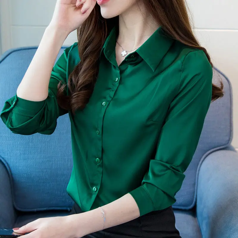 Women 2022 Spring Autumn Long Sleeve Blouses Office Lady Casual Slim Tops Female Fashion Solid Color Business Formal Shirts I48
Women 2022 Spring Autumn Long Sleeve Blouses Office Lady Casual Slim Tops Female Fashion Solid Color Business Formal Shirts I48