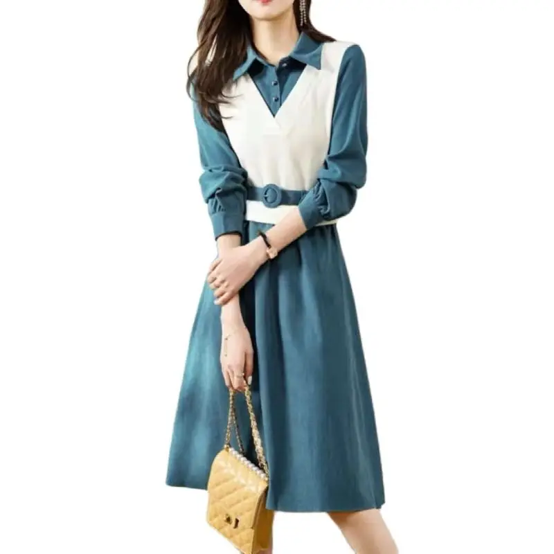 2021 Autumn And Winter New Knitted Vest Stitching Fake Two-Piece Shirt Dress Female Mid-Length Slim Waist Skirts M345
2021 Autumn And Winter New Knitted Vest Stitching Fake Two-Piece Shirt Dress Female Mid-Length Slim Waist Skirts M345