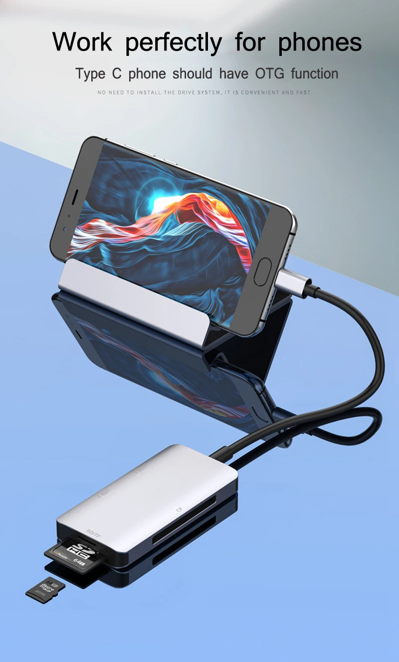 Type C to SD CF Compact Flash TF Card Reader U Flash Disk Drive Mouse OTG for Huawei Mate 20 30 Samsung Note 8 9 10 S10 Macbook
Type C to SD CF Compact Flash TF Card Reader U Flash Disk Drive Mouse OTG for Huawei Mate 20 30 Samsung Note 8 9 10 S10 Macbook